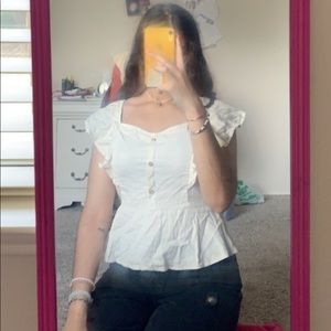 Brand New Cream Milkmaid Top